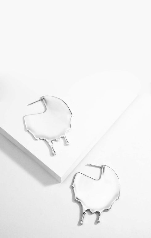 Dripping Disc Earrings